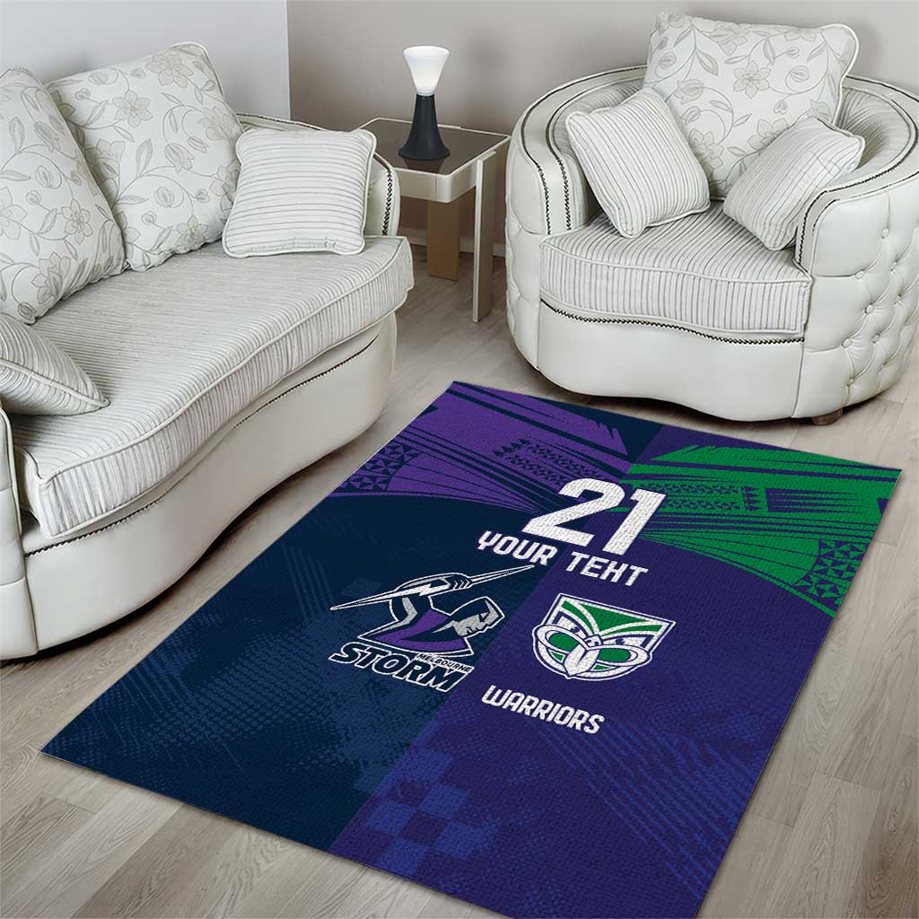 Custom Warriors-Storm Area Rug Together Sporty Style