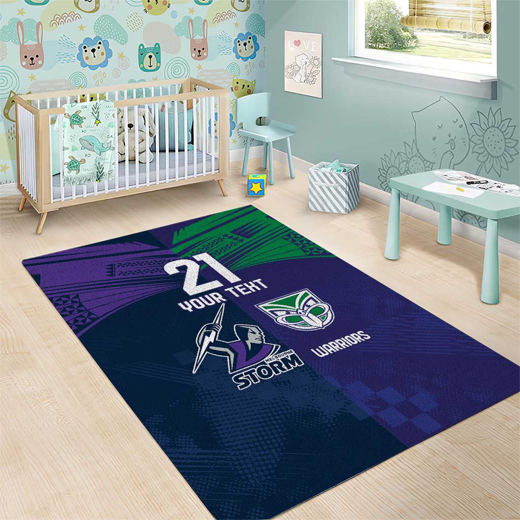 Custom Warriors-Storm Area Rug Together Sporty Style