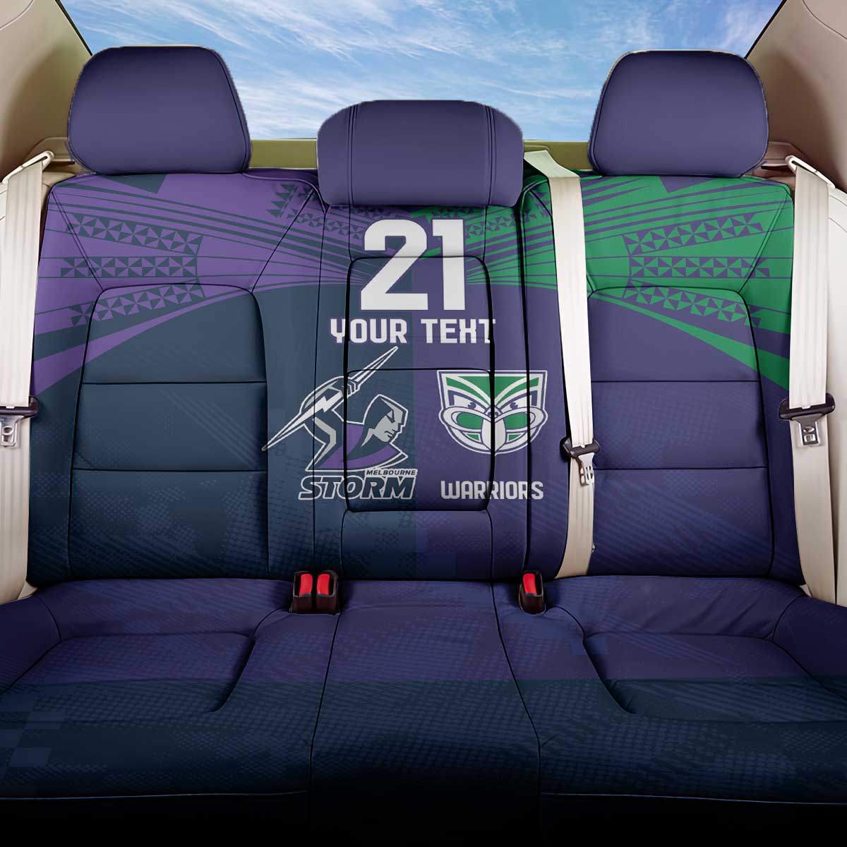 Custom Warriors-Storm Back Car Seat Cover Together Sporty Style