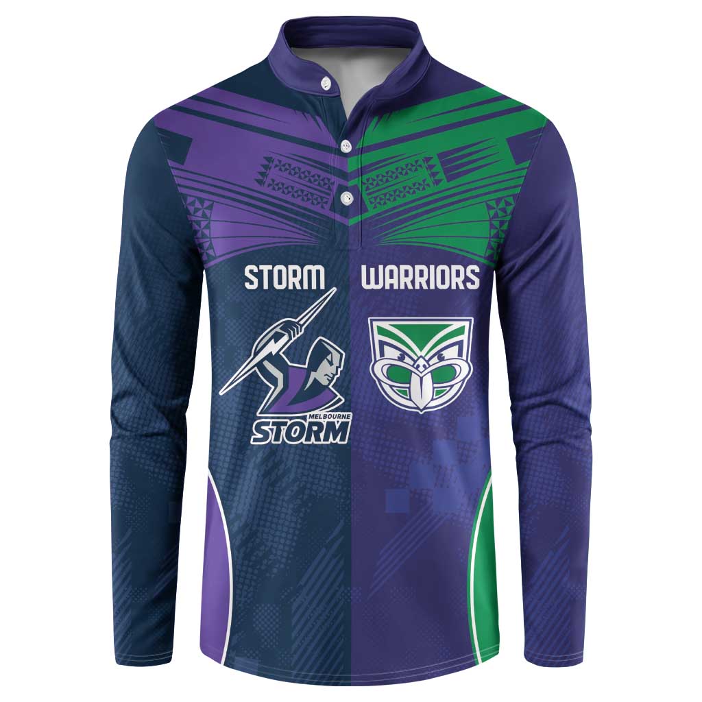Custom Warriors-Storm Button Sweatshirt Together Sporty Style