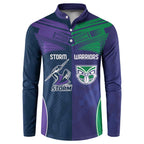 Custom Warriors-Storm Button Sweatshirt Together Sporty Style