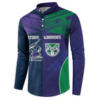 Custom Warriors-Storm Button Sweatshirt Together Sporty Style