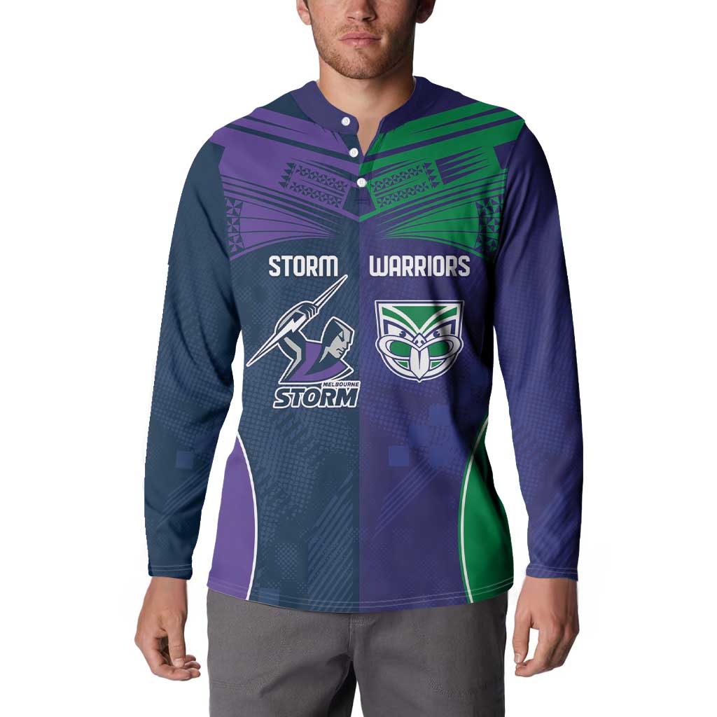 Custom Warriors-Storm Button Sweatshirt Together Sporty Style