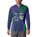 Custom Warriors-Storm Button Sweatshirt Together Sporty Style