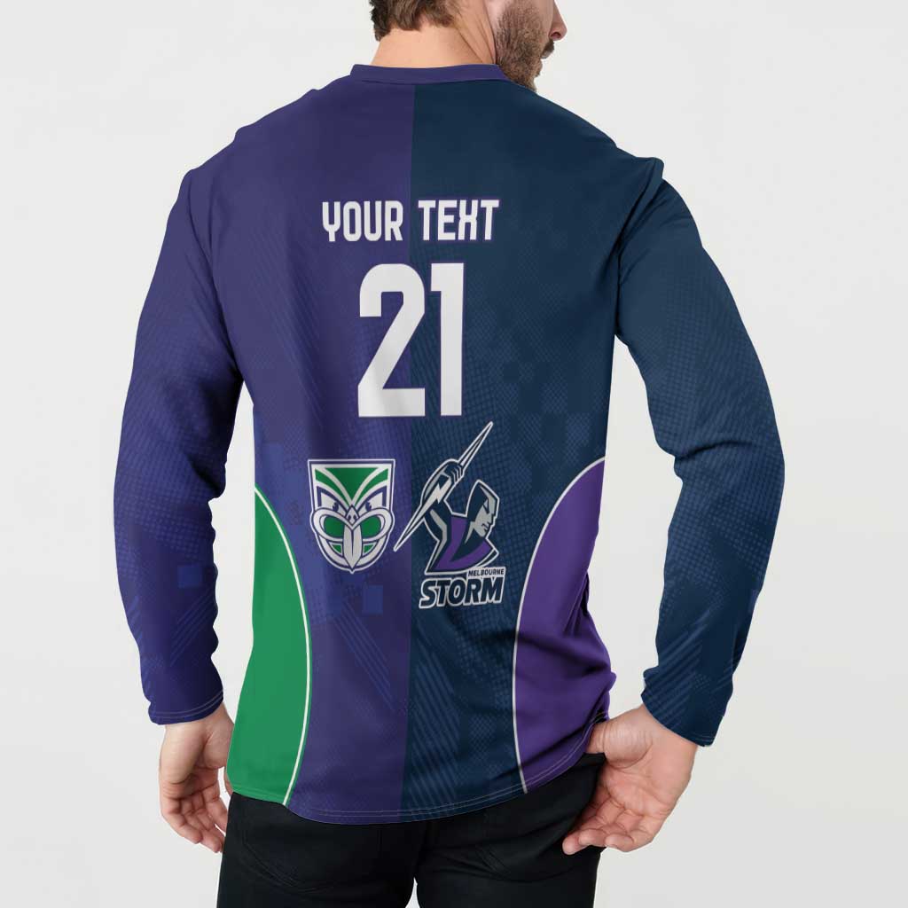 Custom Warriors-Storm Button Sweatshirt Together Sporty Style