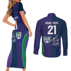 Custom Warriors-Storm Couples Matching Short Sleeve Bodycon Dress and Long Sleeve Button Shirt Together Sporty Style