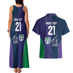 Custom Warriors-Storm Couples Matching Tank Maxi Dress and Hawaiian Shirt Together Sporty Style