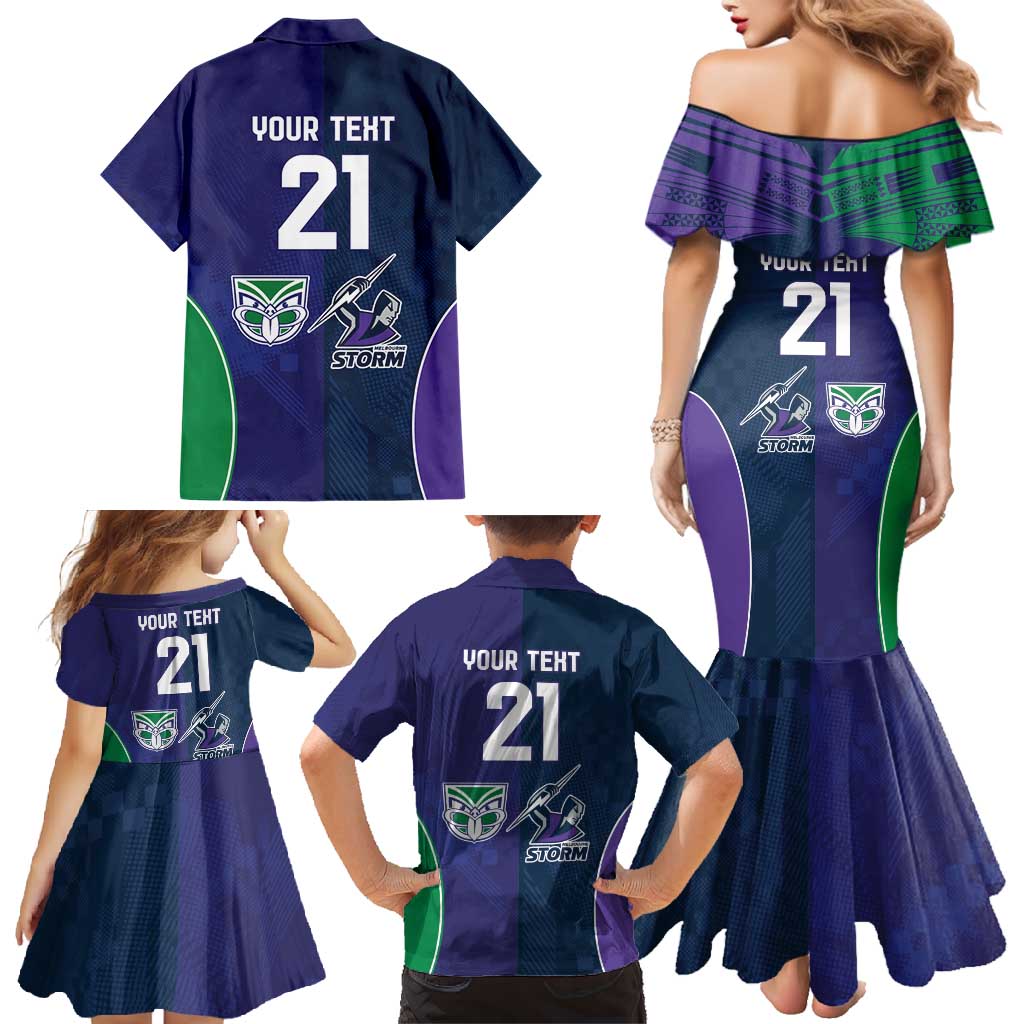 Custom Warriors-Storm Family Matching Mermaid Dress and Hawaiian Shirt Together Sporty Style