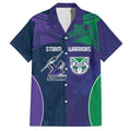 Custom Warriors-Storm Family Matching Off The Shoulder Long Sleeve Dress and Hawaiian Shirt Together Sporty Style