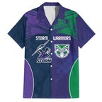 Custom Warriors-Storm Family Matching Off The Shoulder Long Sleeve Dress and Hawaiian Shirt Together Sporty Style