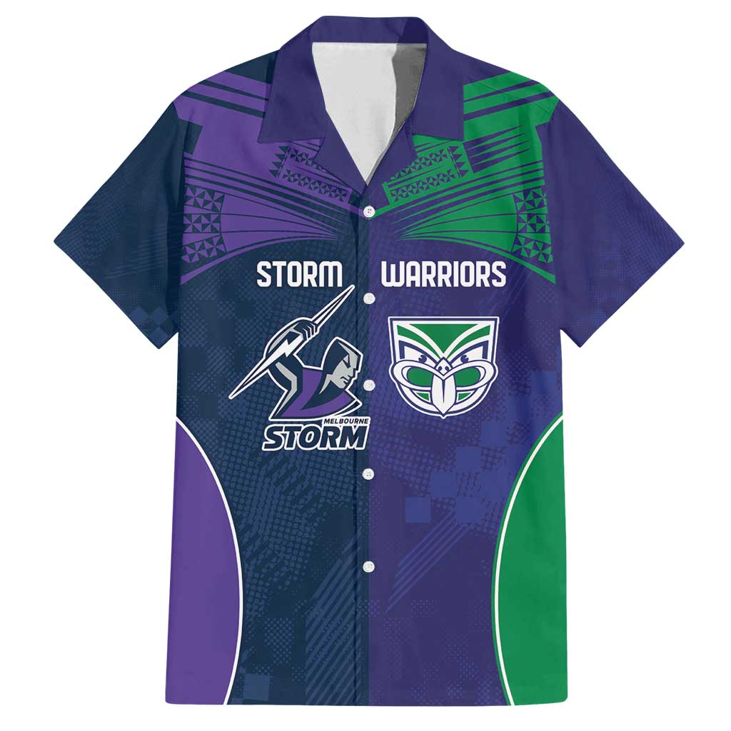 Custom Warriors-Storm Family Matching Off Shoulder Maxi Dress and Hawaiian Shirt Together Sporty Style