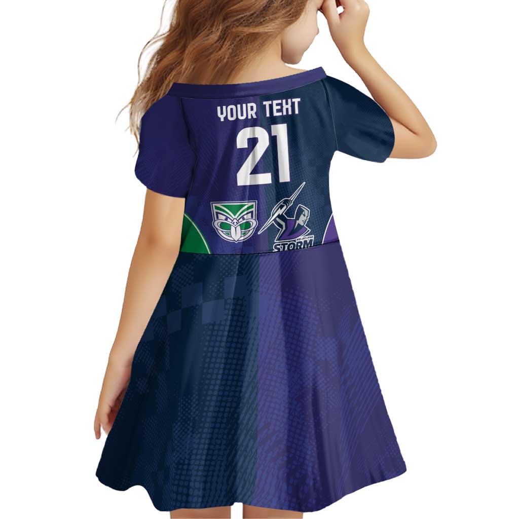 Custom Warriors-Storm Family Matching Off Shoulder Short Dress and Hawaiian Shirt Together Sporty Style