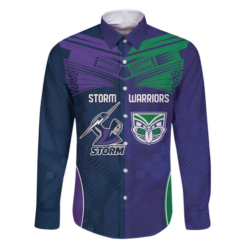 Custom Warriors-Storm Family Matching Off Shoulder Short Dress and Hawaiian Shirt Together Sporty Style