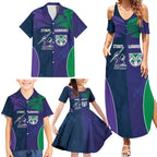 Custom Warriors-Storm Family Matching Summer Maxi Dress and Hawaiian Shirt Together Sporty Style