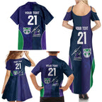 Custom Warriors-Storm Family Matching Summer Maxi Dress and Hawaiian Shirt Together Sporty Style