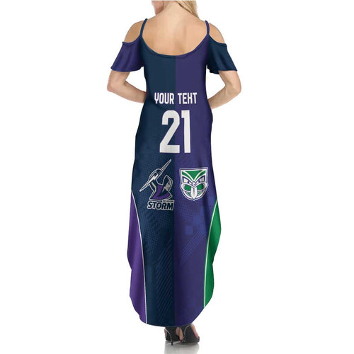 Custom Warriors-Storm Family Matching Summer Maxi Dress and Hawaiian Shirt Together Sporty Style