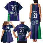 Custom Warriors-Storm Family Matching Tank Maxi Dress and Hawaiian Shirt Together Sporty Style
