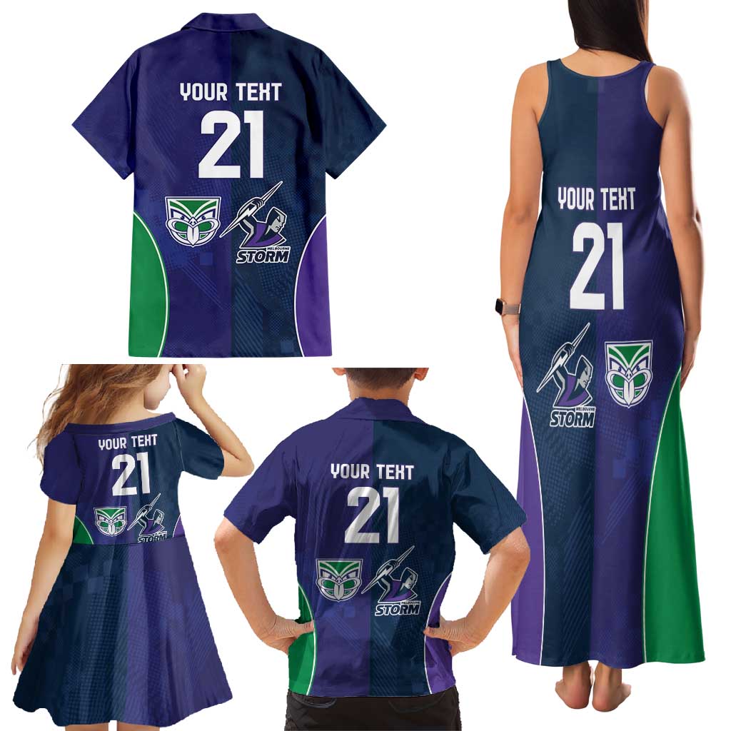 Custom Warriors-Storm Family Matching Tank Maxi Dress and Hawaiian Shirt Together Sporty Style