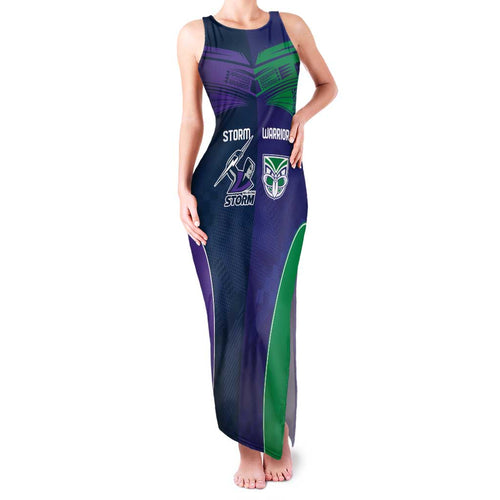 Custom Warriors-Storm Family Matching Tank Maxi Dress and Hawaiian Shirt Together Sporty Style