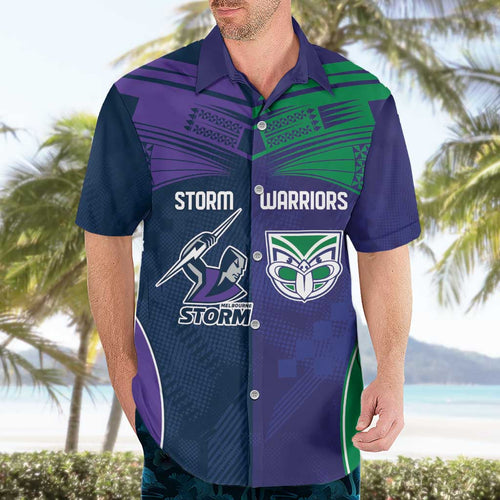 Custom Warriors-Storm Hawaiian Shirt Together Sporty Style