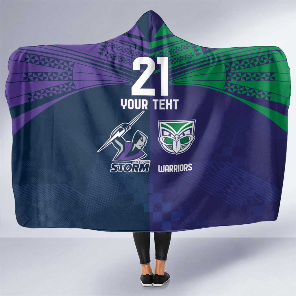 Custom Warriors-Storm Hooded Blanket Together Sporty Style