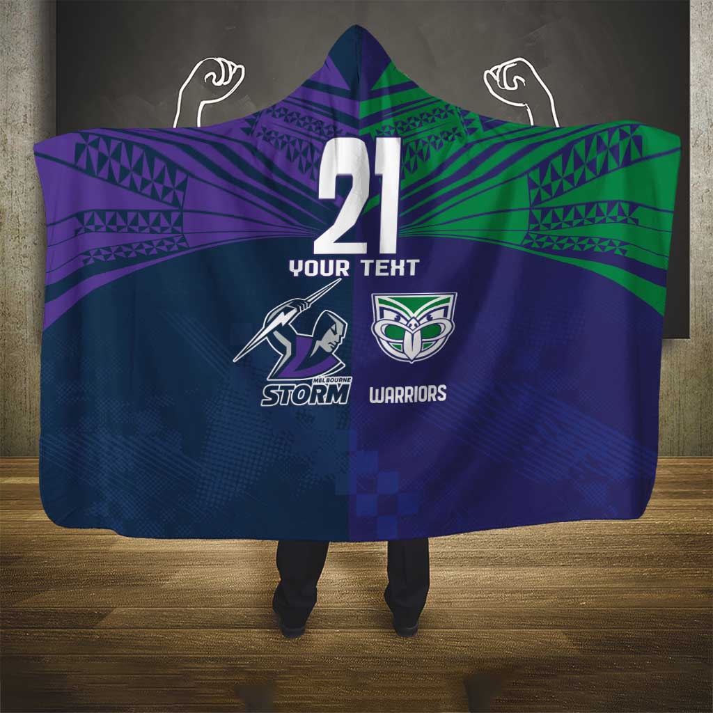 Custom Warriors-Storm Hooded Blanket Together Sporty Style