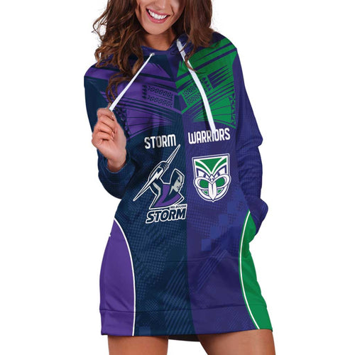 Custom Warriors-Storm Hoodie Dress Together Sporty Style