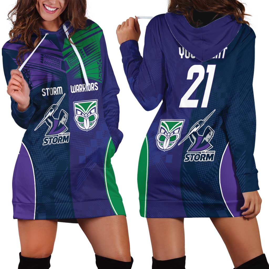 Custom Warriors-Storm Hoodie Dress Together Sporty Style