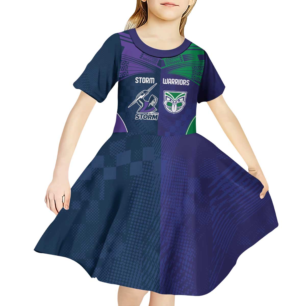 Custom Warriors-Storm Kid Short Sleeve Dress Together Sporty Style