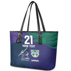 Custom Warriors-Storm Leather Tote Bag Together Sporty Style