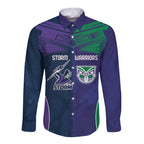 Custom Warriors-Storm Long Sleeve Button Shirt Together Sporty Style