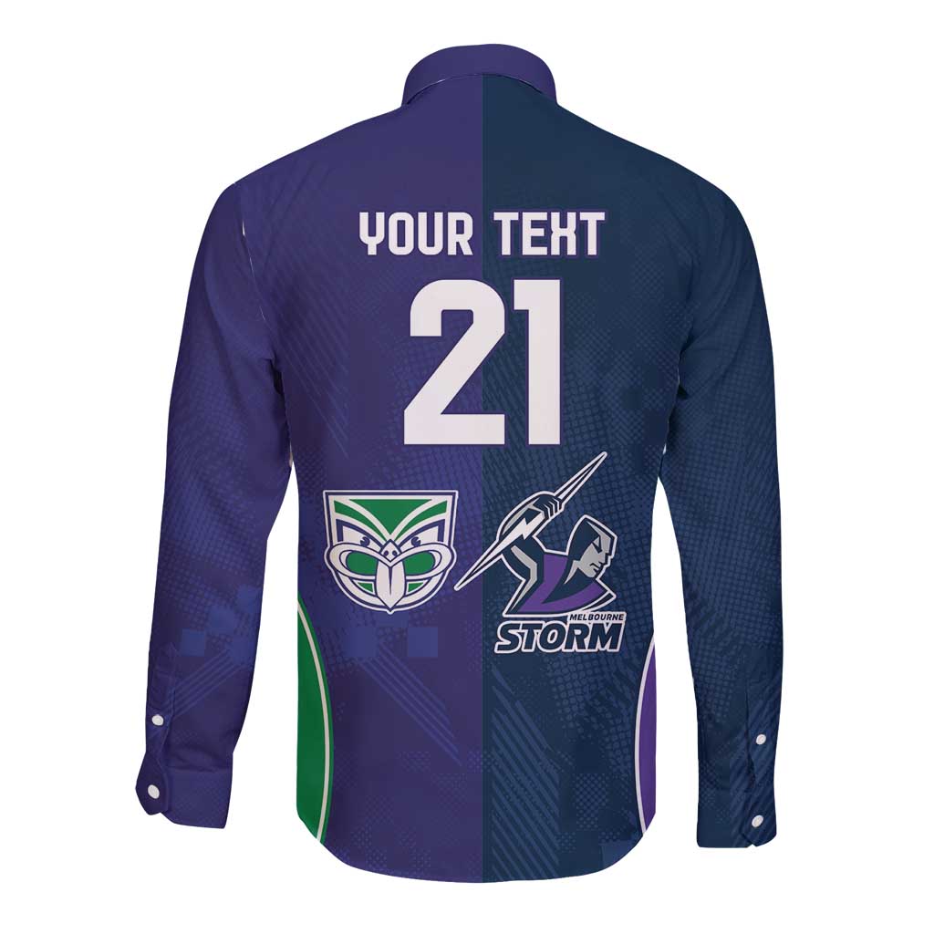 Custom Warriors-Storm Long Sleeve Button Shirt Together Sporty Style
