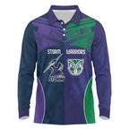 Custom Warriors-Storm Long Sleeve Polo Shirt Together Sporty Style