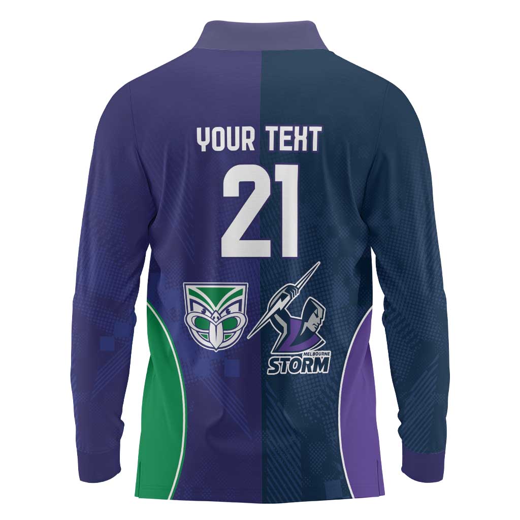 Custom Warriors-Storm Long Sleeve Polo Shirt Together Sporty Style