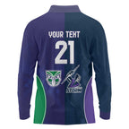 Custom Warriors-Storm Long Sleeve Polo Shirt Together Sporty Style