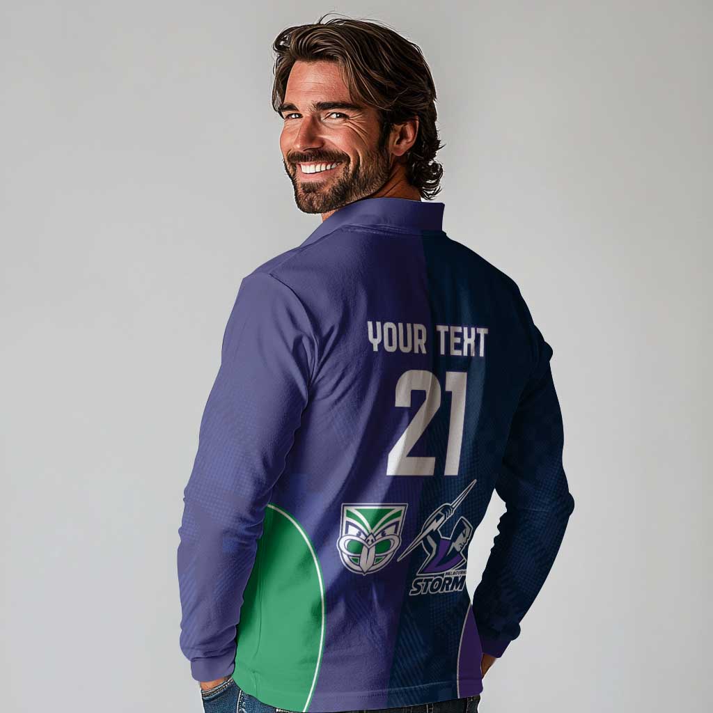 Custom Warriors-Storm Long Sleeve Polo Shirt Together Sporty Style