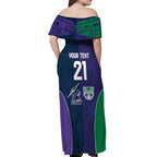 Custom Warriors-Storm Off Shoulder Maxi Dress Together Sporty Style