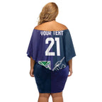 Custom Warriors-Storm Off Shoulder Short Dress Together Sporty Style