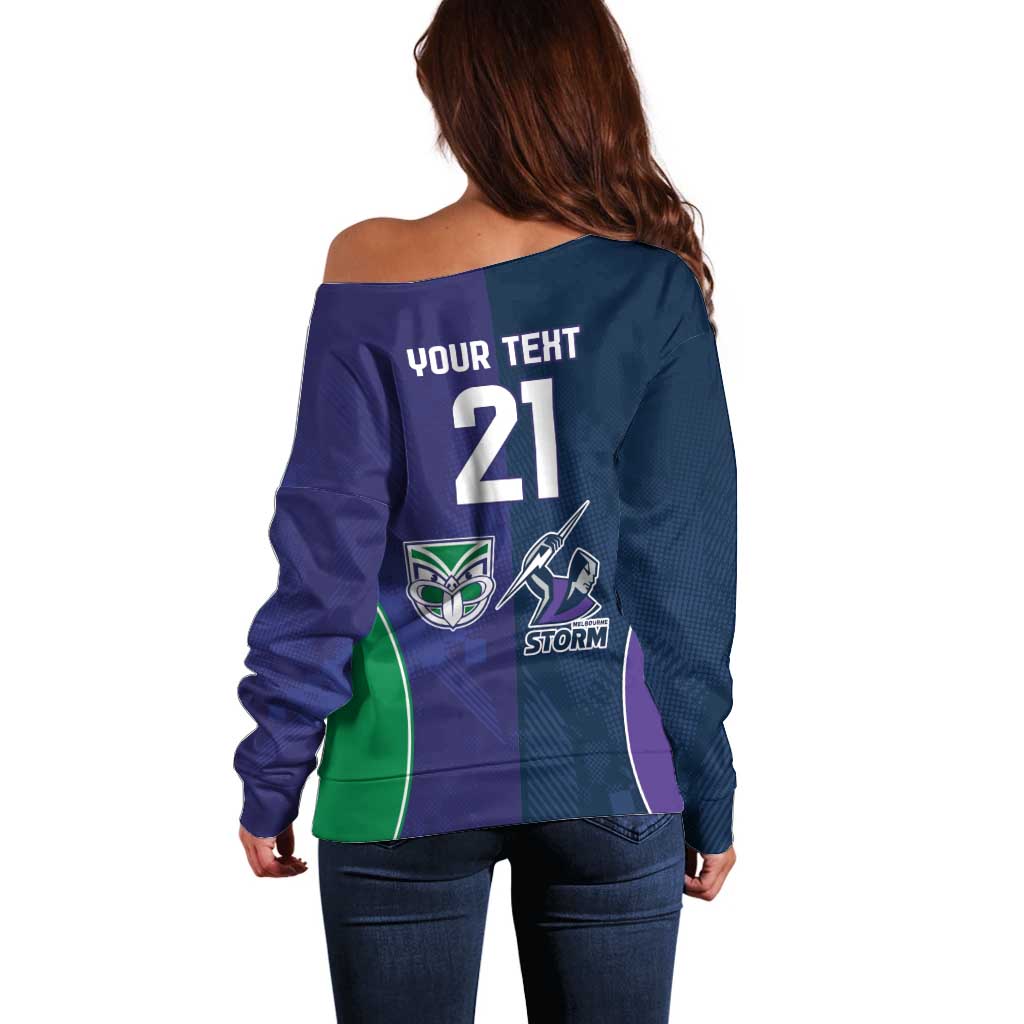 Custom Warriors-Storm Off Shoulder Sweater Together Sporty Style