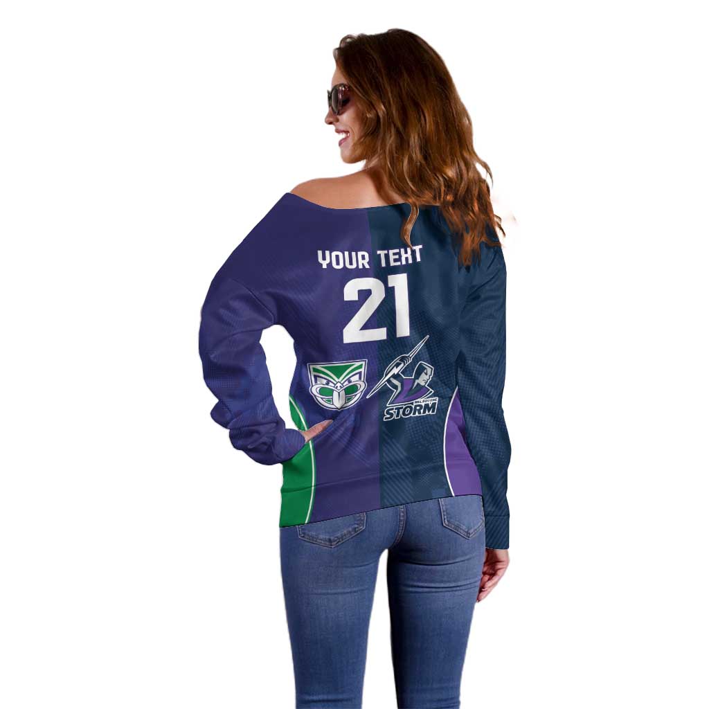Custom Warriors-Storm Off Shoulder Sweater Together Sporty Style
