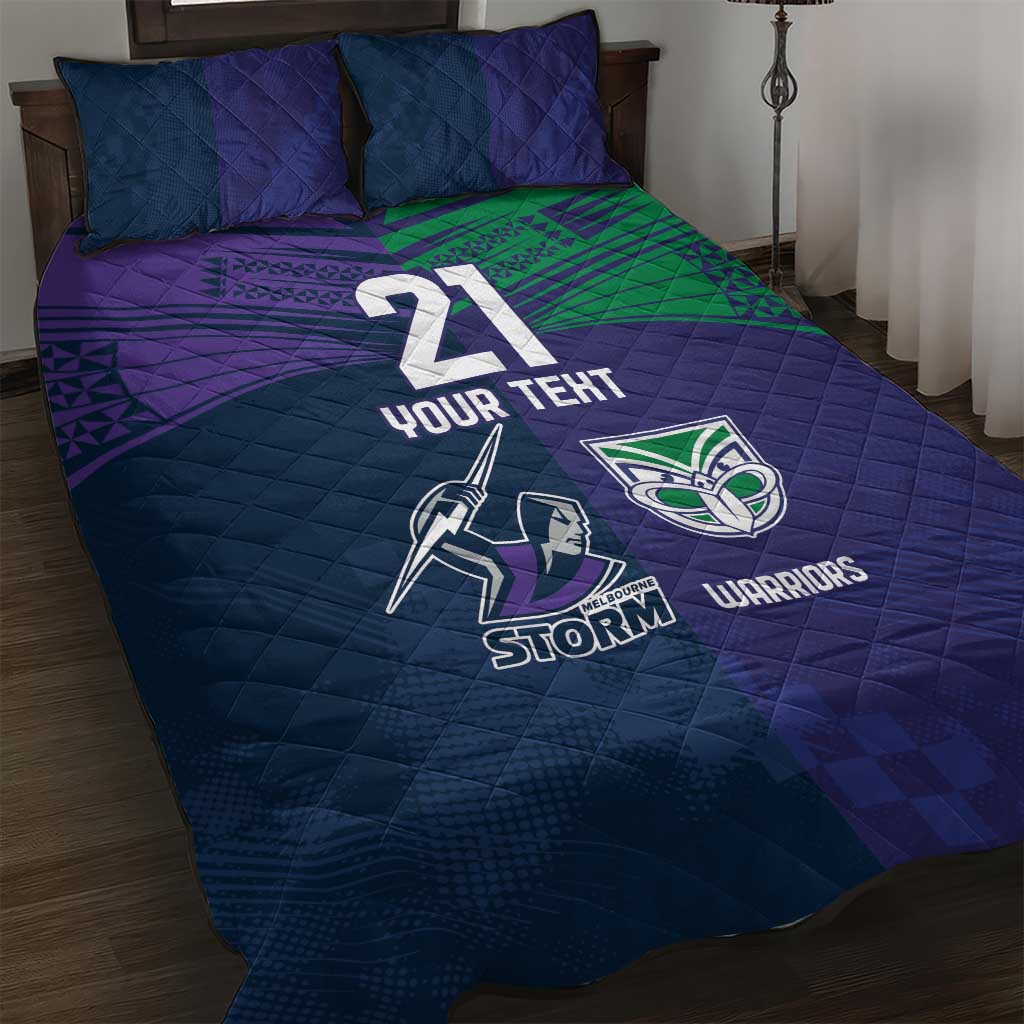Custom Warriors-Storm Quilt Bed Set Together Sporty Style
