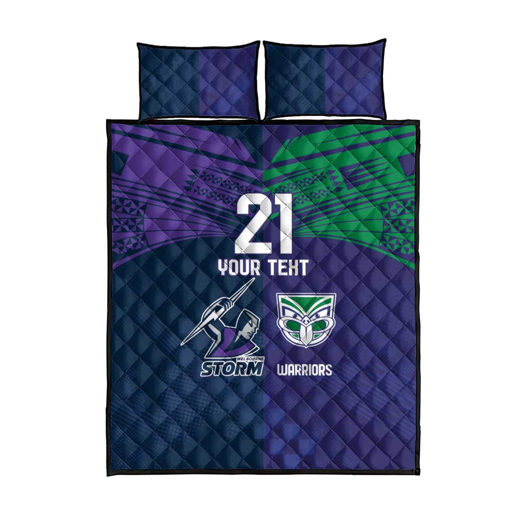 Custom Warriors-Storm Quilt Bed Set Together Sporty Style