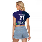 Custom Warriors-Storm Raglan Cropped T Shirt Together Sporty Style