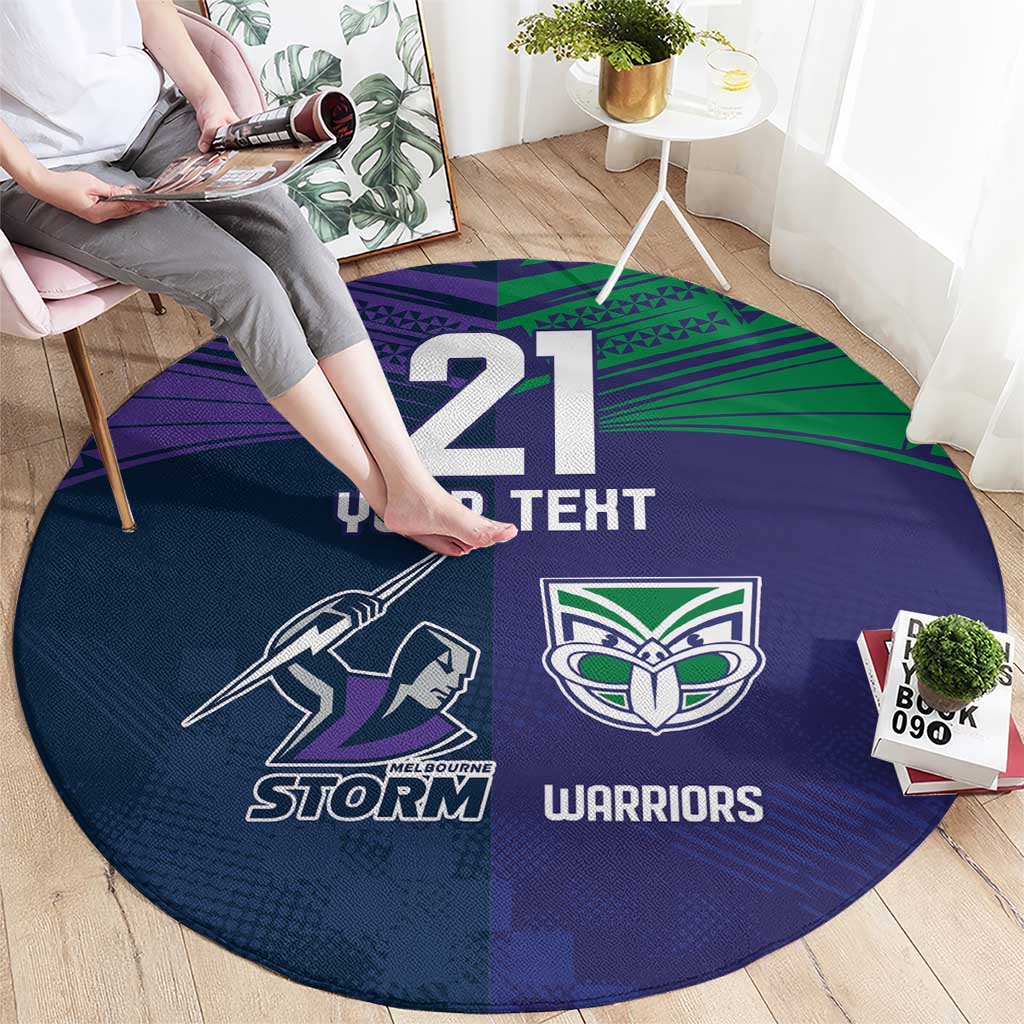 Custom Warriors-Storm Round Carpet Together Sporty Style