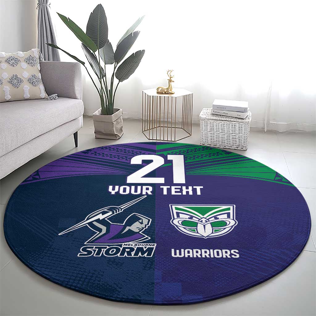 Custom Warriors-Storm Round Carpet Together Sporty Style