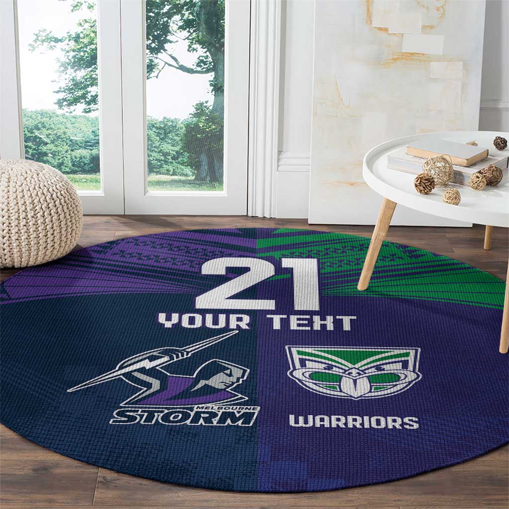 Custom Warriors-Storm Round Carpet Together Sporty Style