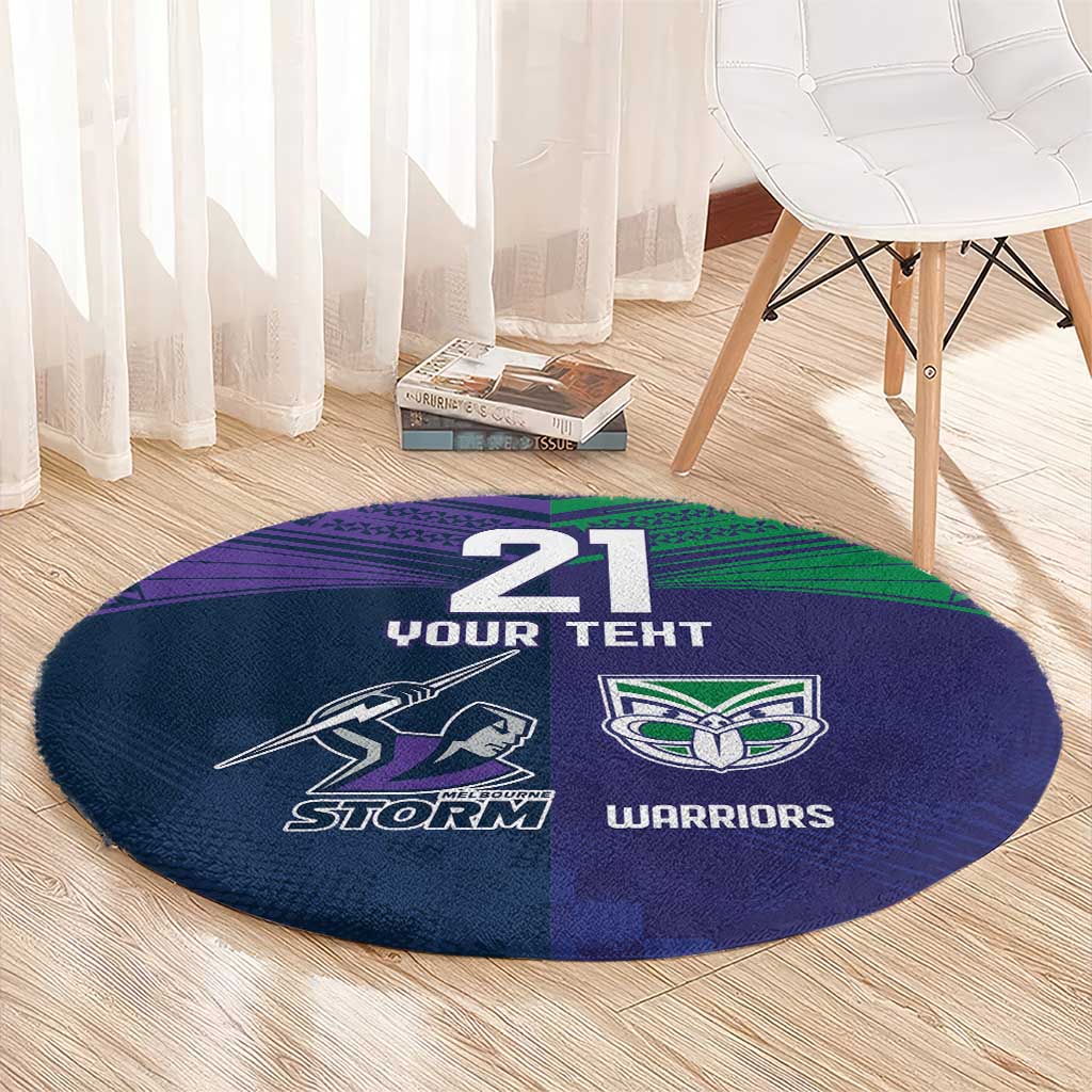 Custom Warriors-Storm Round Carpet Together Sporty Style