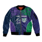 Custom Warriors-Storm Sleeve Zip Bomber Jacket Together Sporty Style