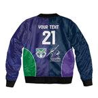 Custom Warriors-Storm Sleeve Zip Bomber Jacket Together Sporty Style