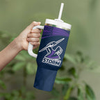 Custom Warriors-Storm Tumbler With Handle Together Sporty Style